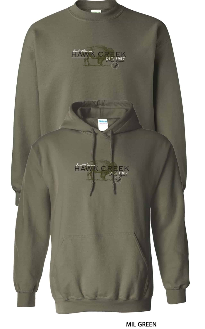 HC Buffalo Crew Sweatshirt-Olive Green