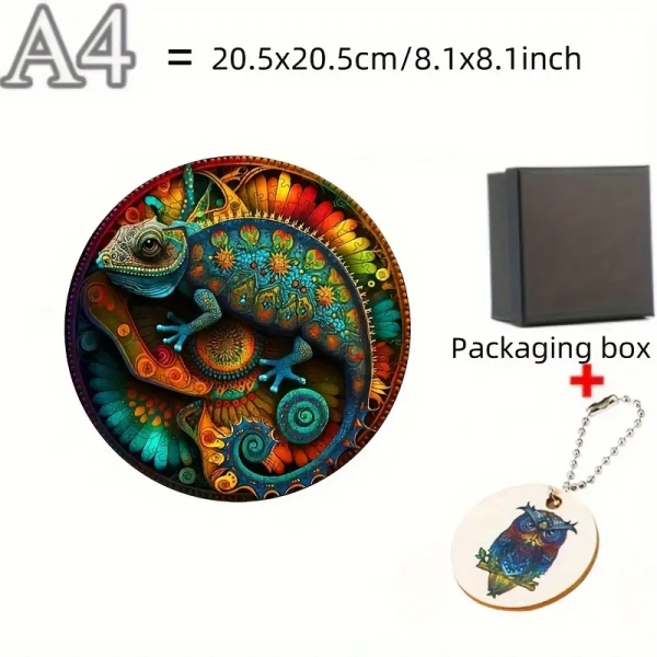Puzzle - Chameleon w/Owl tag - Image 2